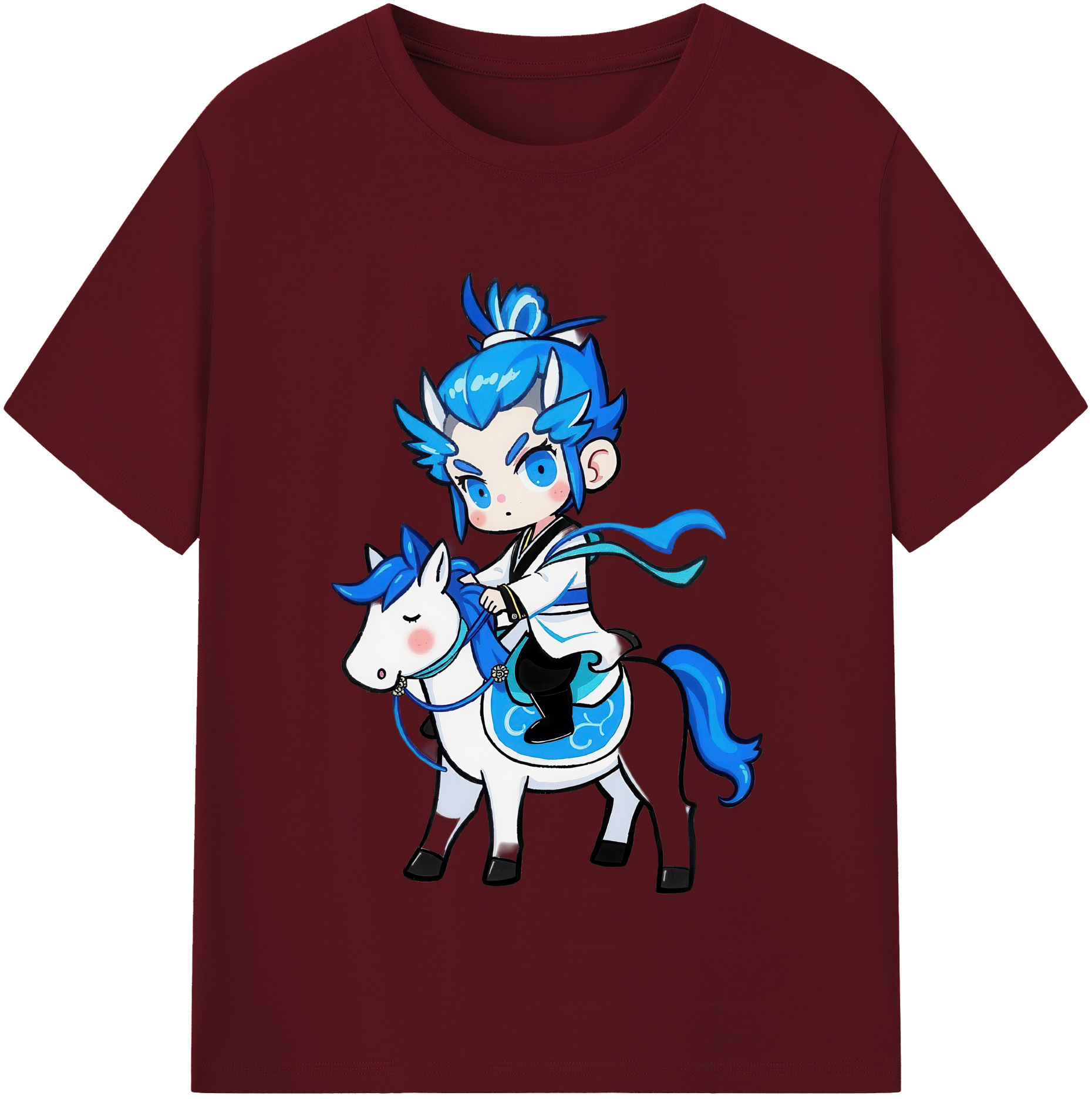 （画像用） Ne Zha 2 ナタ 魔童の大暴れ 綿100％半袖Tシャツ（フロントプリント）